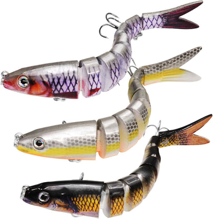 Fishing Lures for Bass Trout Topwater Multi Jointed Swimbaits Slow Sinking Bionic Swimming Lures