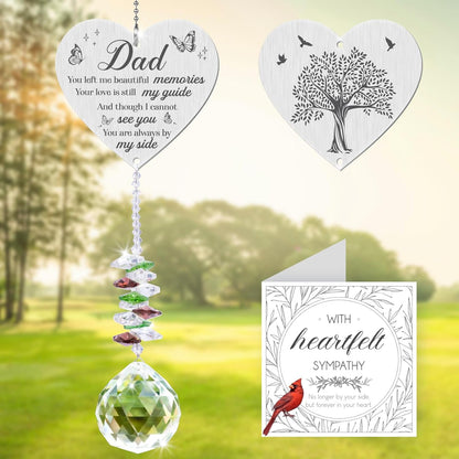 Memorial Crystal Suncatcher,Memorial Gifts for Loss of Dad,Bereavement Gifts for Loss of