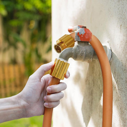 Worth Short Lead-in Hybrid Garden Hose 5/8 in. x 10 ft. -Kink Free, No Leaking, Male/Female