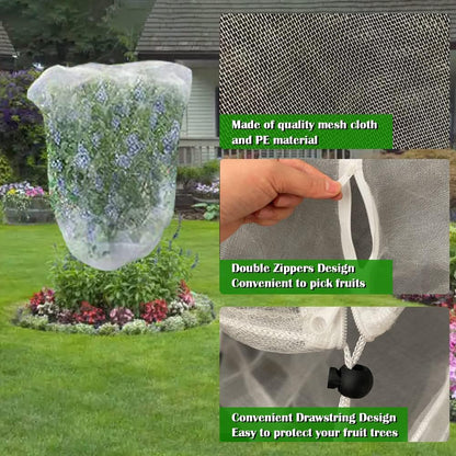 Fruit Tree Netting Covers with Zipper to Protect from Squirrels and Birds Large Netting for Fruit
