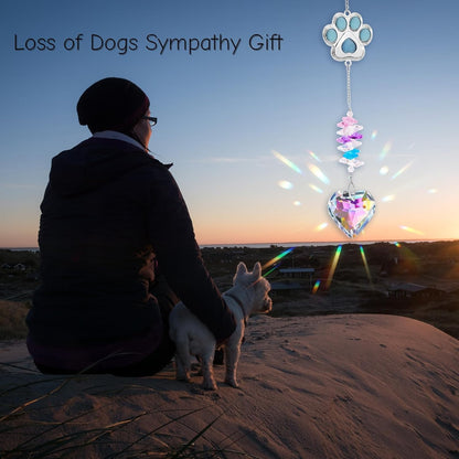 Dog Memorial Gifts for Loss of Dog - Loss of Dogs Sympathy Gift - Pet Memorial Crystal Decor