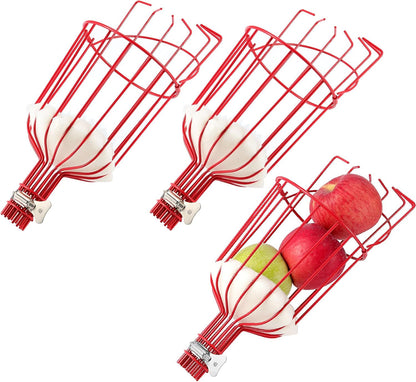 ZOENHOU 3 Pack Twist-On Fruit Picker Basket, Fruit Picker Tool, Fruit Picker Head Basket with Foam