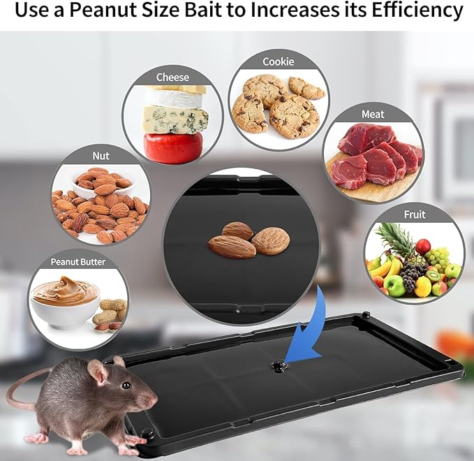LULUCATCH Super Glue Traps 1200 Pack for Mice & Snakes, Larger, Heavier Sticky Traps with Non-Toxic
