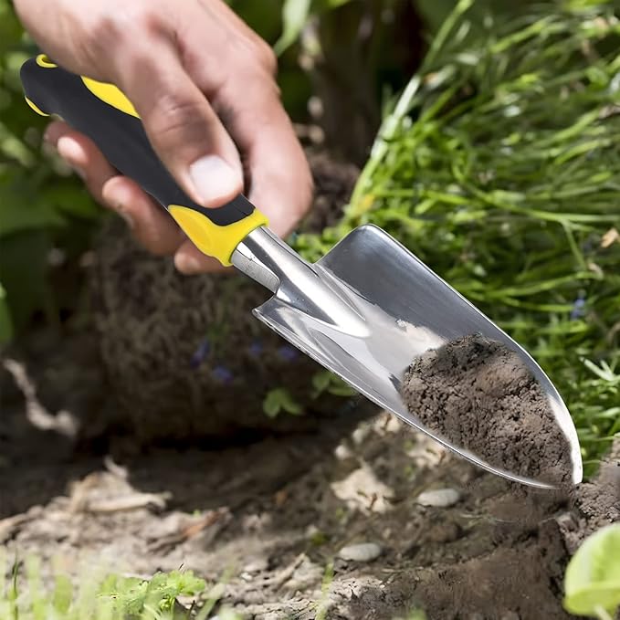 Thovorrnl Garden Shovel Hand Trowel Mini Shovel Aluminum Cast-Aluminum Heavy Duty Gardening Tool