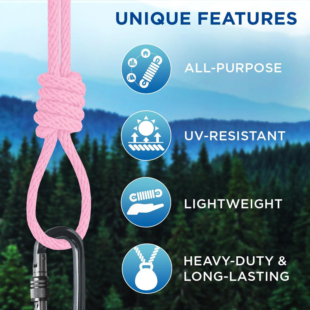 TECEUM Cotton Rope 3/16” (5 mm) – 100 FT – Strong All-Purpose Braided Rope – Natural Cotton – for