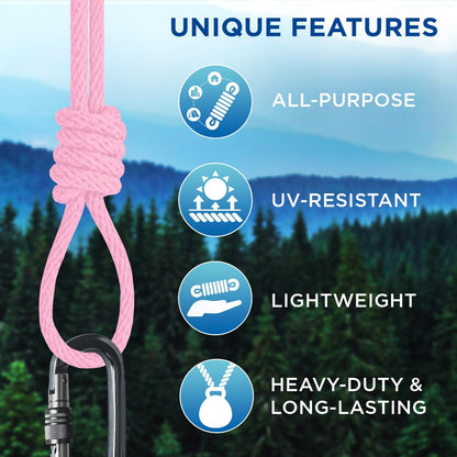TECEUM Cotton Rope 3/16” (5 mm) – 100 FT – Strong All-Purpose Braided Rope – Natural Cotton – for