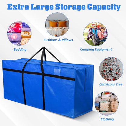 4 Pcs 176 Gallon Large Moving Bags with Zipper and Handles Foldable Storage Duffle Bags Heavy Duty