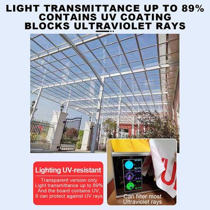 Daylighting Roof Panels Outdoor Sunshade Canopy Panels Greenhouse Panels Not Easy to Deform Easy to