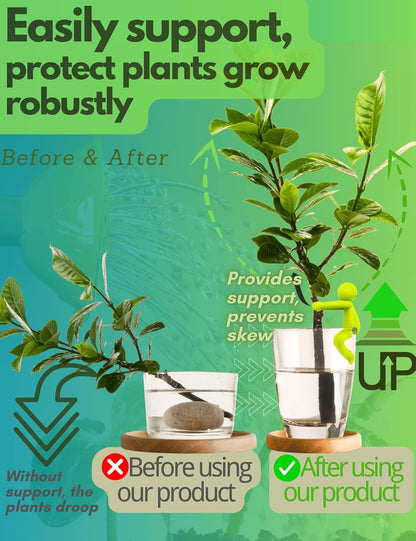 Plant Propagation Buddy - Cute Plant Support for Sprouts, Stems, and Cuttings; 6PCS Leaf Friend