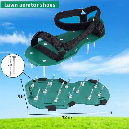 Heavy Strap Garden Aerate Spike Shoes Upgrades Lawn Aerator Shoe Tools Yard Aeration Shoes for