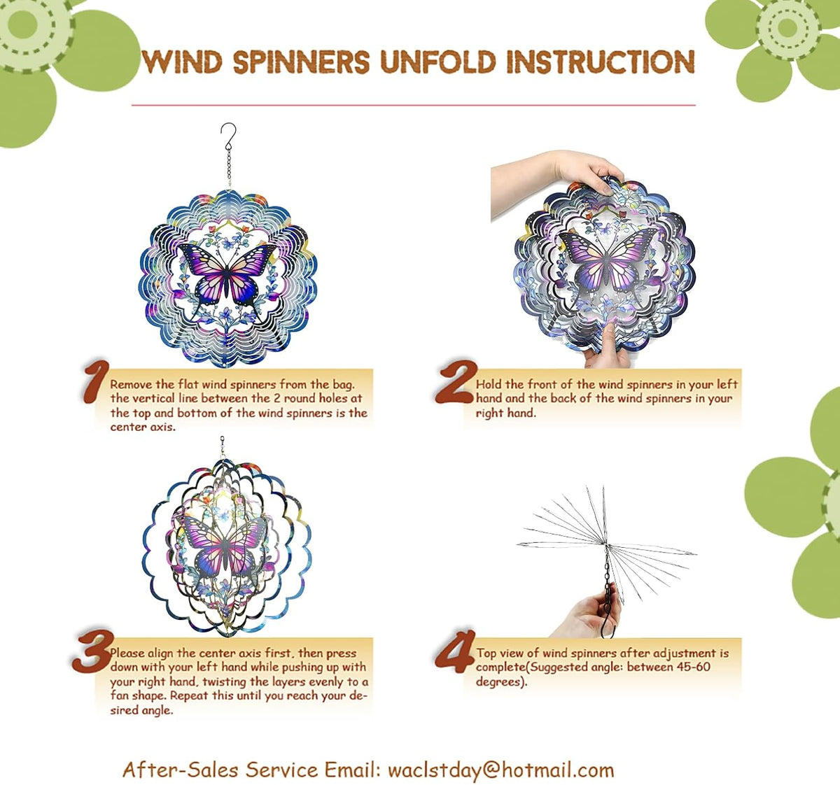 Wind Spinners Outdoor Hummingbird Decorations - Birthday Gifts for Women Mom Grandma, Hanging 12