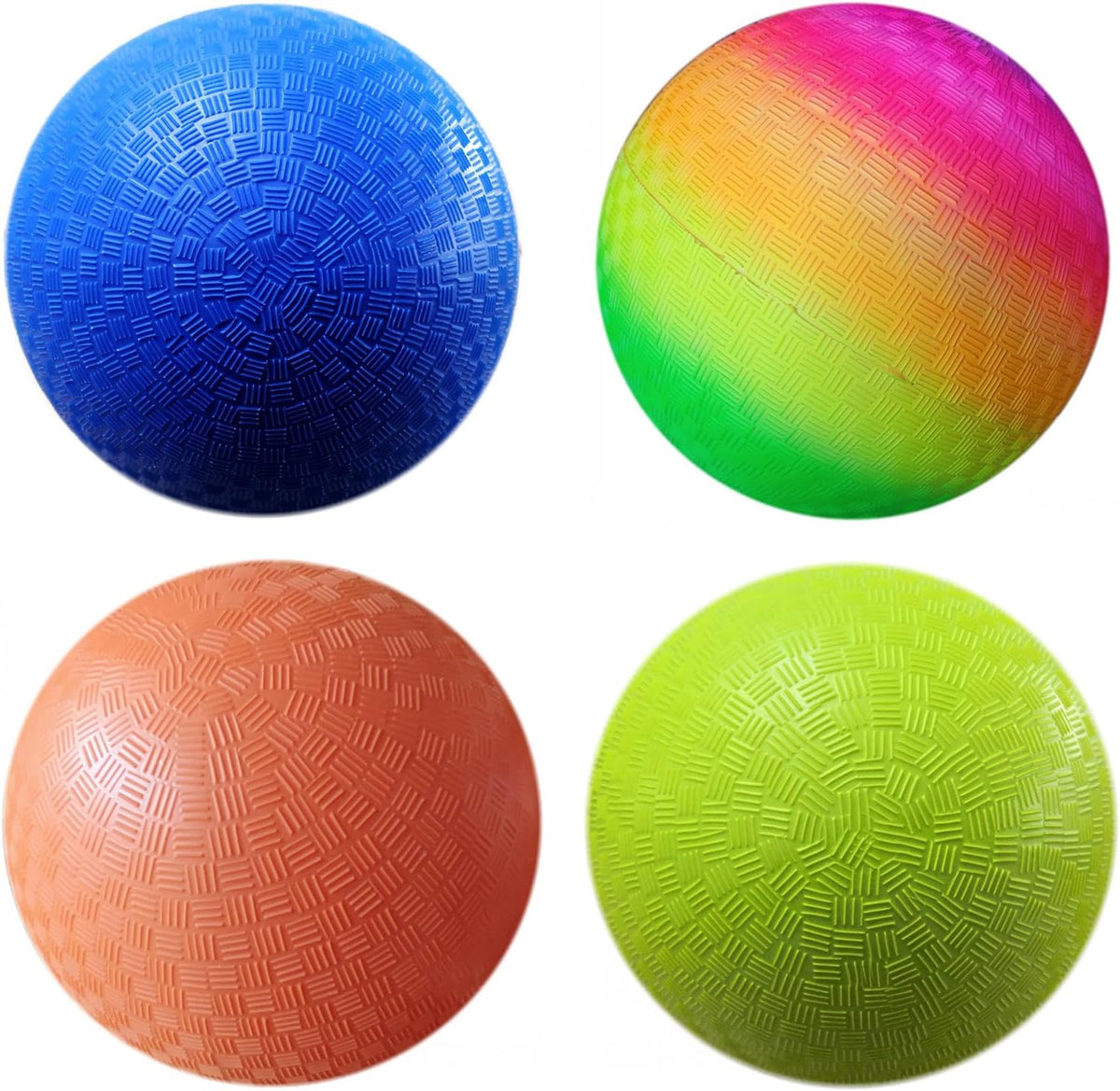 AppleRound 8.5-inch Dodgeball Playground Balls, Pack of 4 Balls with 1 Pump, Official Size for