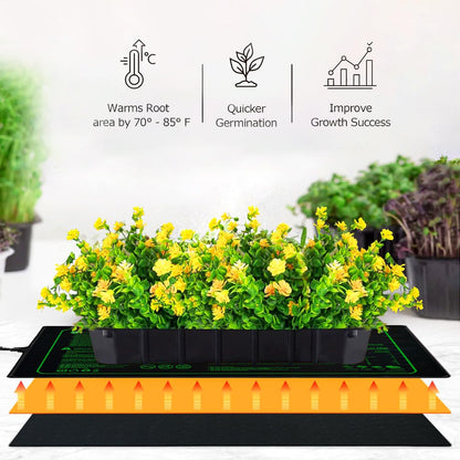 Upgrade Version 4PK Seedling Heat Mat with ETL Listed,Warm Hydroponic Heating Pad for Seed