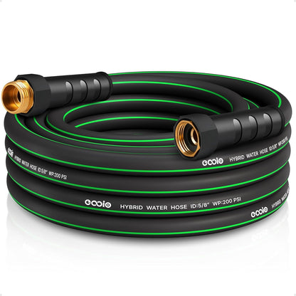 Heavy Duty Garden Hose 20ft, NON-EXPANDABLE Flexible Water Hose, Kink Resistant Lightweight Hybrid