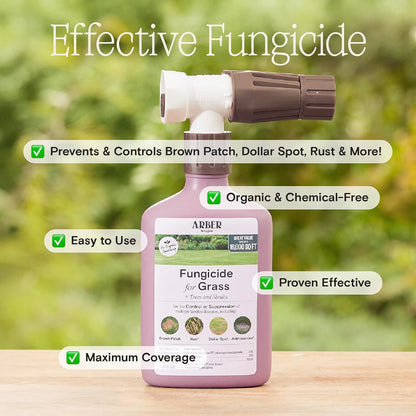 Organic Fungicide for Lawns, Trees & Shrubs – 16oz Ready-to-Spray – Lawn Fungicide for Brown Patch
