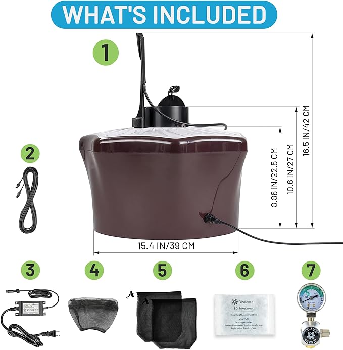 Biogents Mosquitaire Outdoor Mosquito Trap with CO₂ Booster & Sweetscent Lure | Eco-Friendly
