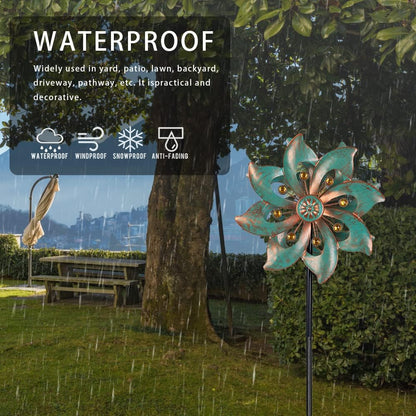 VEWOGARDEN Garden Decor Wind Spinners, Small Waterproof Metal Pinwheels Wind Spinner for Yard and