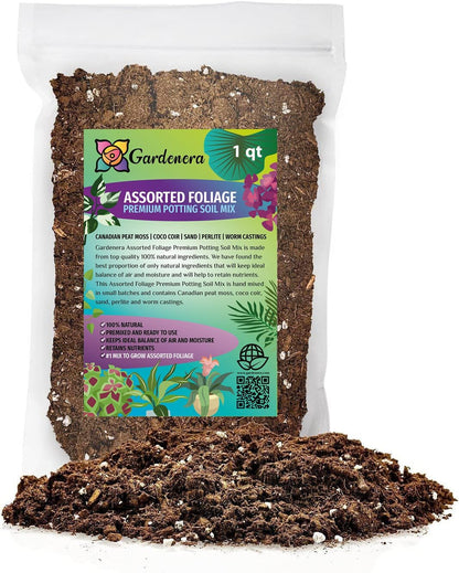 Gardenera Premium Assorted Foliage Potting Mix - Expertly Crafted Blend for Optimal Growth and
