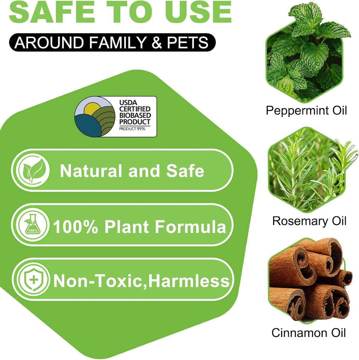 BugBarrier's Extra-Strength Mouse Repellent Deterrent Pouches, USDA 99% Biobased, Peppermint &