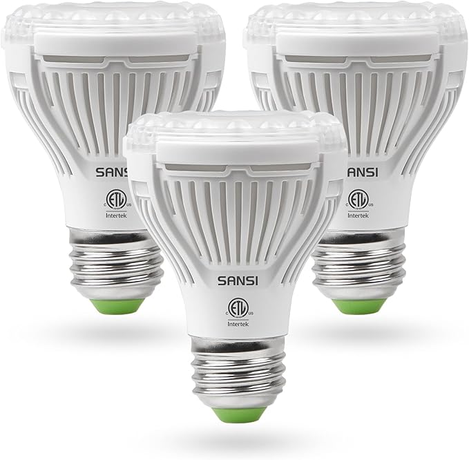 SANSI LED Grow Light Bulb for Seeds and Greens, Full Spectrum 10W Grow Light (150 Watt Equiv) with