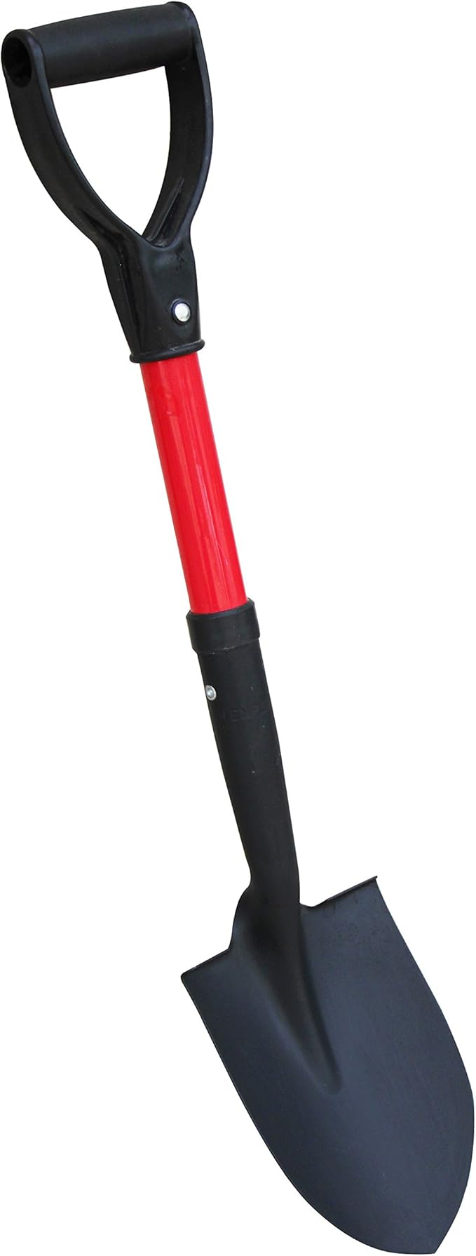 TABOR TOOLS Shovel with Round Point Blade and Comfortable D Grip 20 Inch Fiberglass Handle, Mini