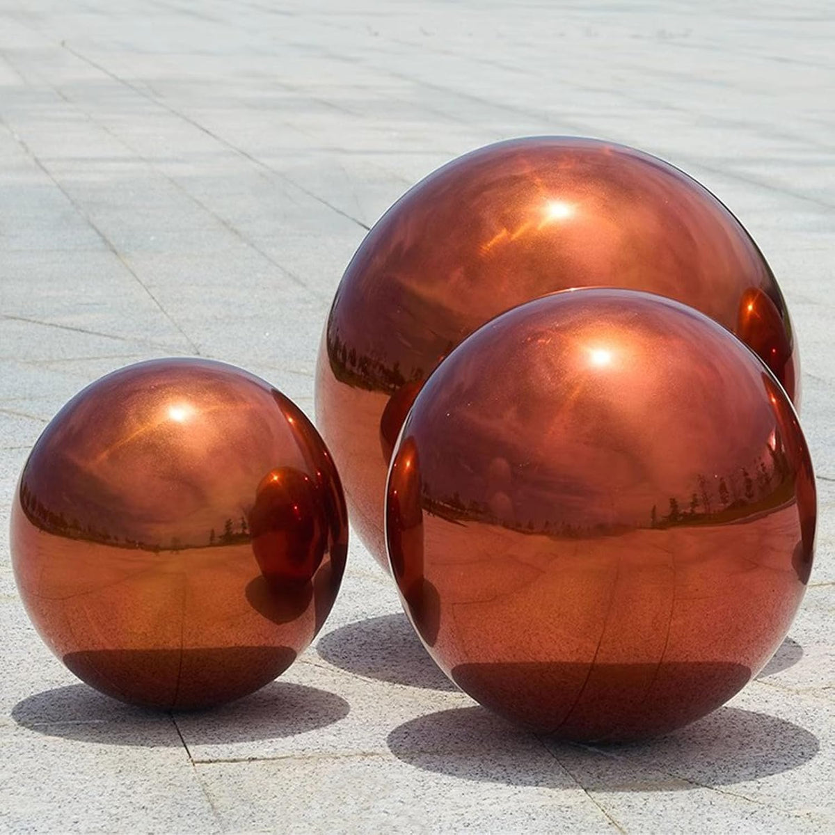 Stainless Steel Gazing Globe Mirror Ball, Decorative Gazing Balls for Garden, Reflective Smooth