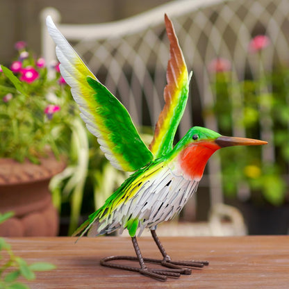 Nacome Metal Hummingbird Statues for Garden Decor: Outdoor Sculptures Clearance Lawn Ornaments for