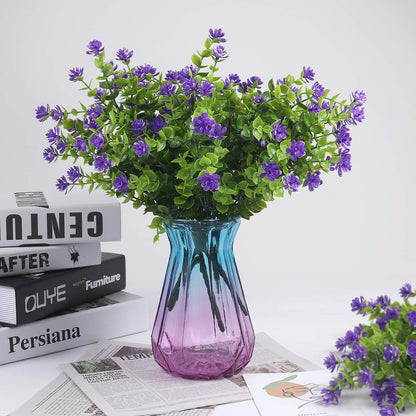 RECUTMS Artificial Flowers Outdoor Plastic 8 Branches Faux Plastic Corn-Flower Greenery Shrubs