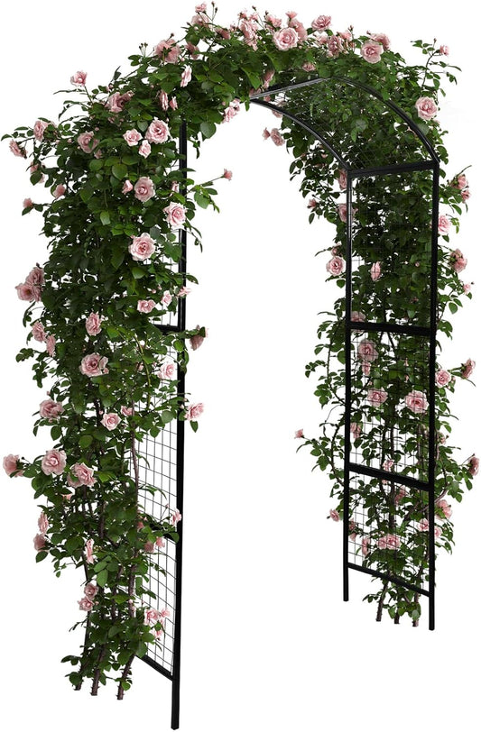1 PC Metal Garden Arch Garden Trellis for Climbing Plants, Vines, Roses, Outdoor Pergola Trellis