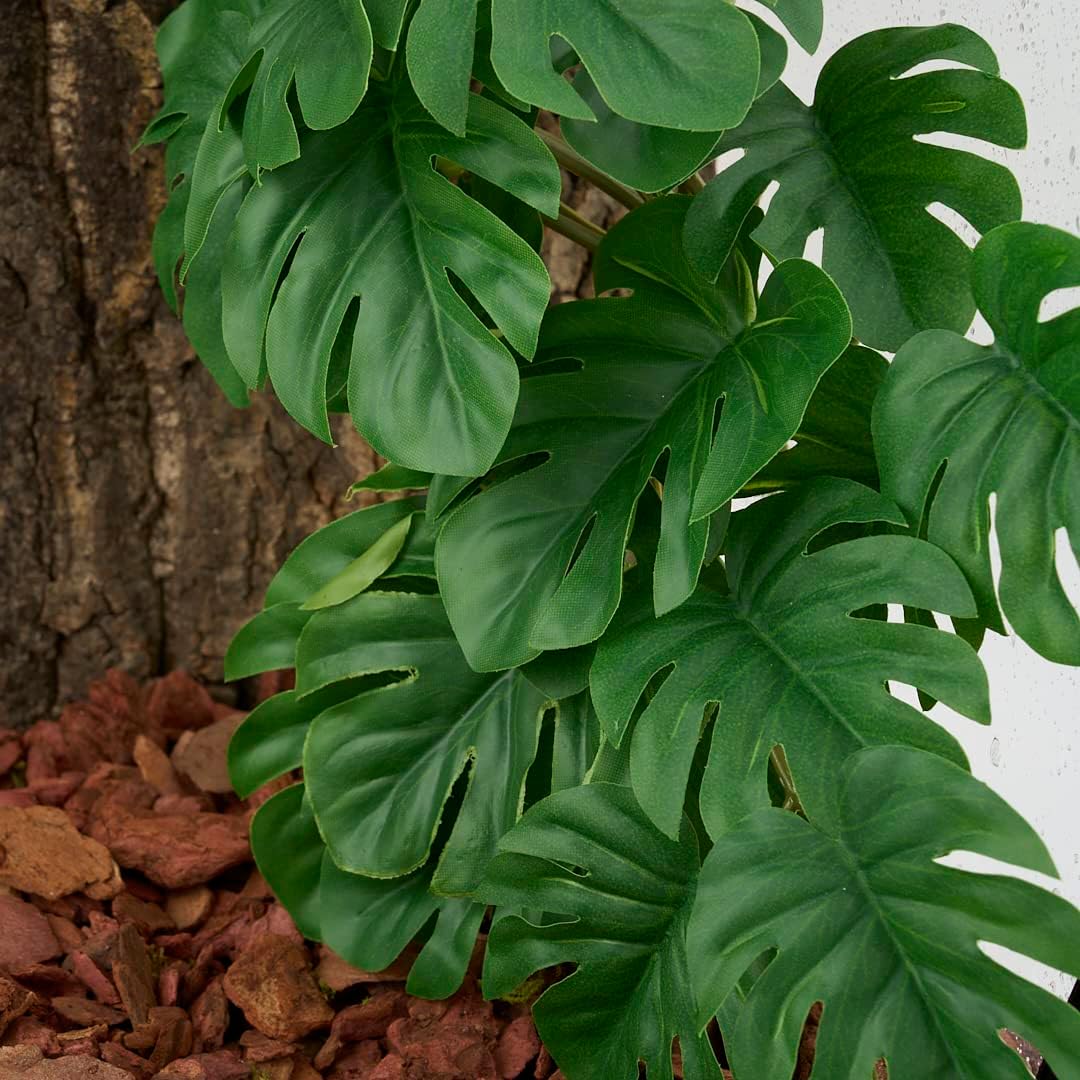 Reptile Plants for Terrarium, Amphibian Habitat Decor Artificial Hanging Plants with Suction Cup