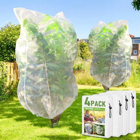 Fruit Tree netting, Blueberry Bush Netting Cover for Garden Protection, 4Pcs 5.3x5.3 FT Garden
