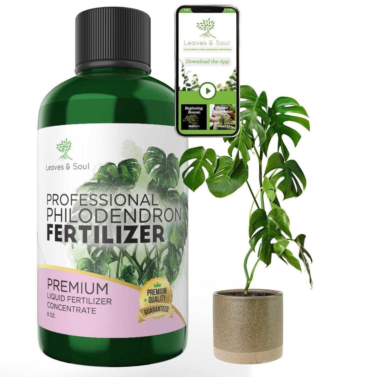 Professional Liquid Philodendron Plant Fertilizer | 3-1-2 Concentrate for House Plants |