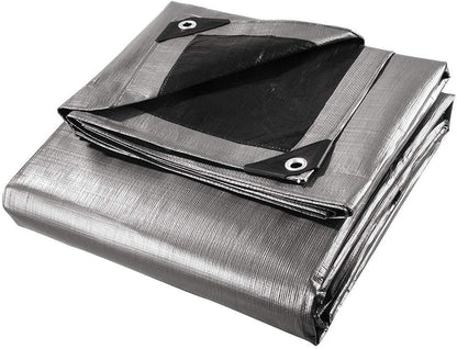 Yescom 18x24ft Heavy Duty Reinforced Poly Tarp Waterproof Tarpaulin 10-mil Ground Sheet Camping