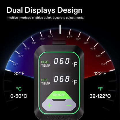 VIVOSUN 10"x20.75" Seedling Heat Mat with Built-in Temperature Controller, UL & MET-Certified