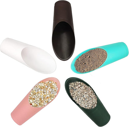 5 PCS Bonsai Soil Scoops, Plastic Garden Soil Scoops, Colorful Small Gardening Tools, Potting