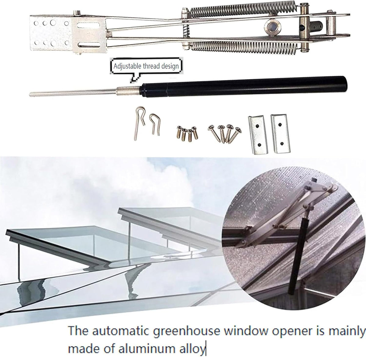 Automatic Greenhouse Ventilation Solar Thermal Roof Ventilation Automatic Window Opener, Greenhouse