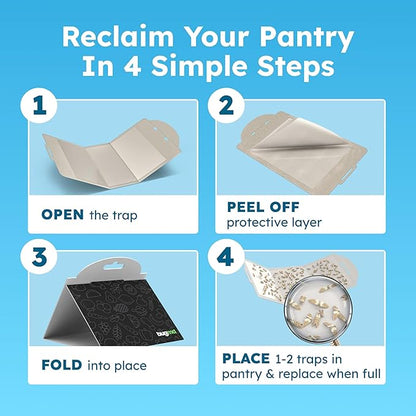 BugMD Pantry Moth Traps (6-Pack) – Pheromone-Based Sticky Glue Traps, Non-Toxic, Kills Indian Meal