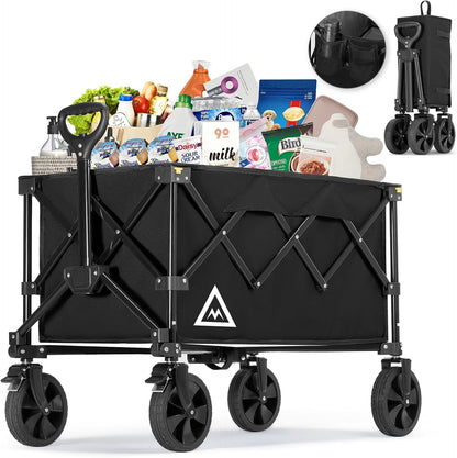 Wagon Cart Shopping Foldable Folding Collapsible with Wheels Big On Beach Garden Outdoor Grocery