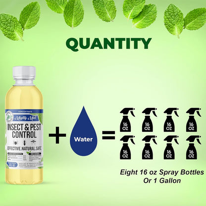 Mighty Mint Peppermint Oil Insect Repellent Concentrate– Natural Indoor & Outdoor Bug Control for