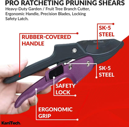 Pruning Shears for Gardening with Gloves - Heavy Duty Garden Shears, Aluminum Hand Pruners with TPR