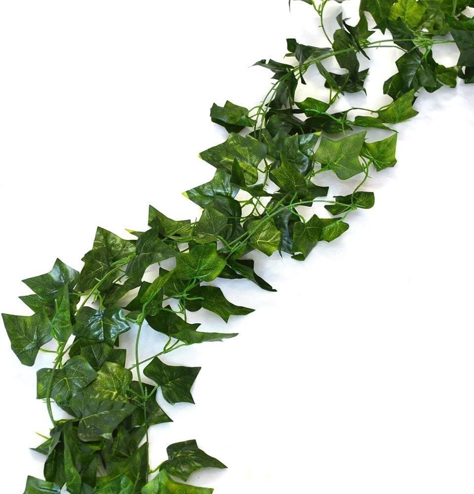 Unilove 168 feet Fake Foliage Garland Leaves Decoration Artificial Greenery Ivy Vine Plants for