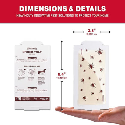 Catchmaster Spider Traps Glue Boards 6-Pack, Adhesive Bug Catcher, Insect, Scorpion, Cricket