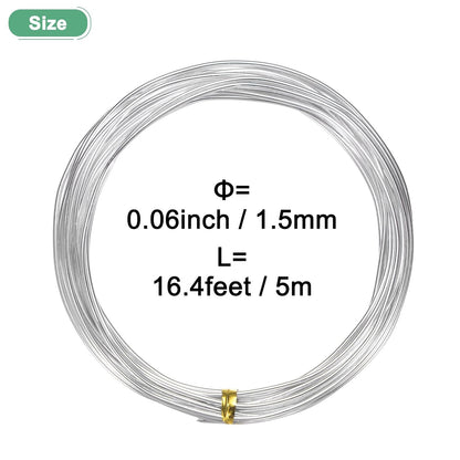 1.5mm Bonsai Training Wire, 16.4 Feet Total Anodized Aluminum Bonsai Wires for Bonsai Tree