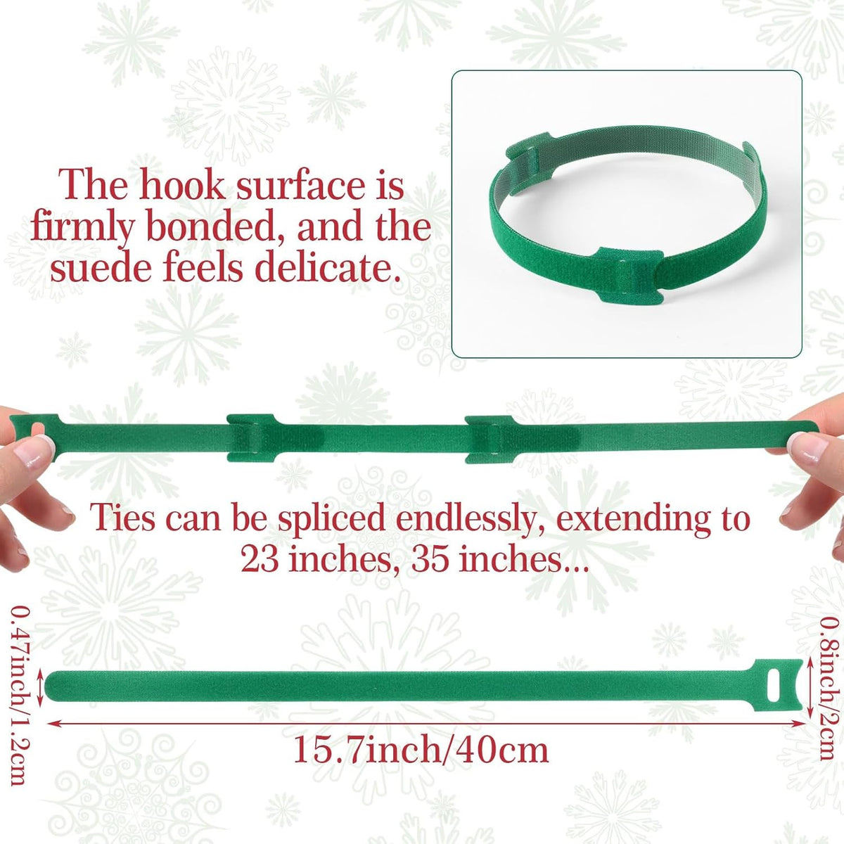 100 Pcs Christmas Garland Ties 15.75Inch Adjustable Holiday Garland Twist Ties for Holiday