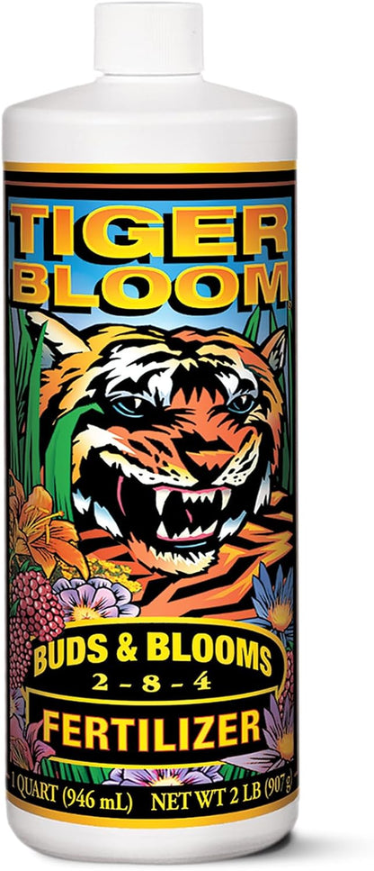 FoxFarm Tiger Bloom Liquid Fertilizer Concentrate - Fast Acting Formula for Vicious Growth with