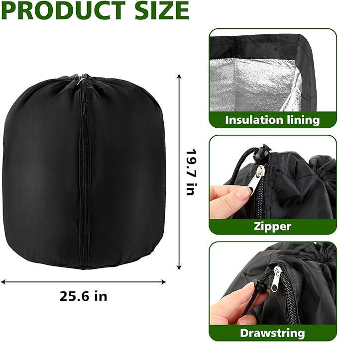 2 Pcs Plant Pot Covers for Winter Large Potted Plant Freeze Protection Cover Frost Jacket with
