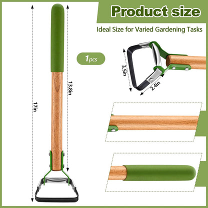 1 Pcs Mini Garden Hula Hoes for Weeding Long Stirrup Hoe Tools Scuffle Hoe Garden Tool for Lawn