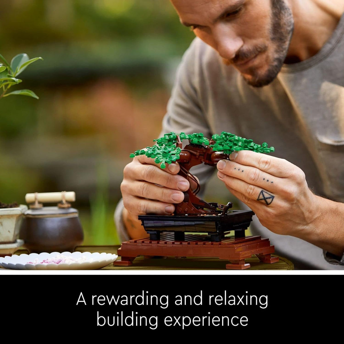 LEGO Botanicals Bonsai Tree Building Set - Artificial Bonsai Tree Plants for Home Decor, Adults