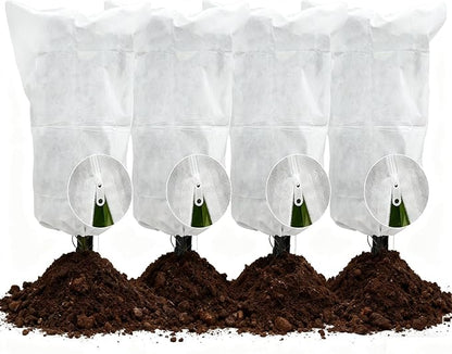 EAONE Plant Covers Freeze Protection 47x71”, Set of 4 Winter Frosts Cloth for Outdoor Plants