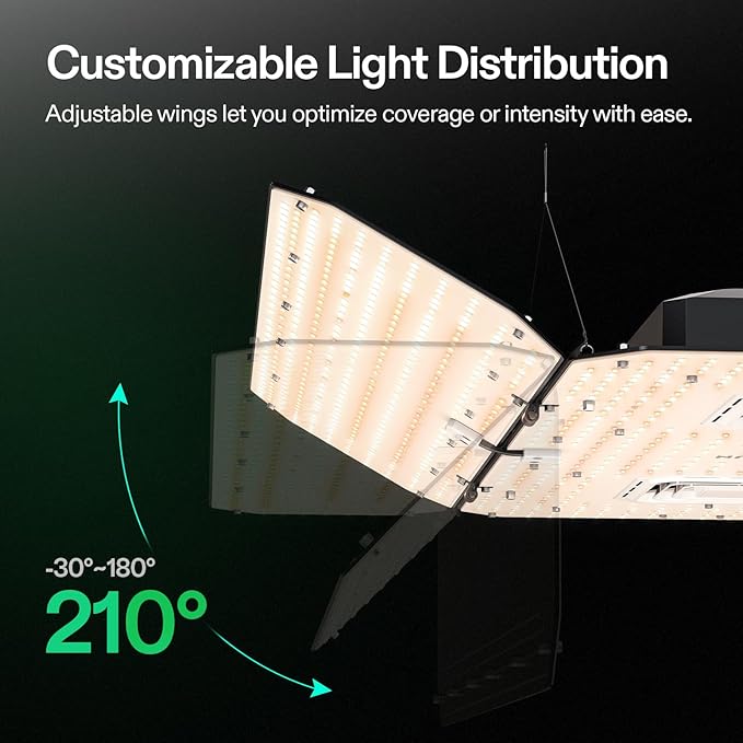 VIVOSUN AeroLight Wing AW400SE & GrowHub Controller E25, LED Grow Light 400W with Integrated